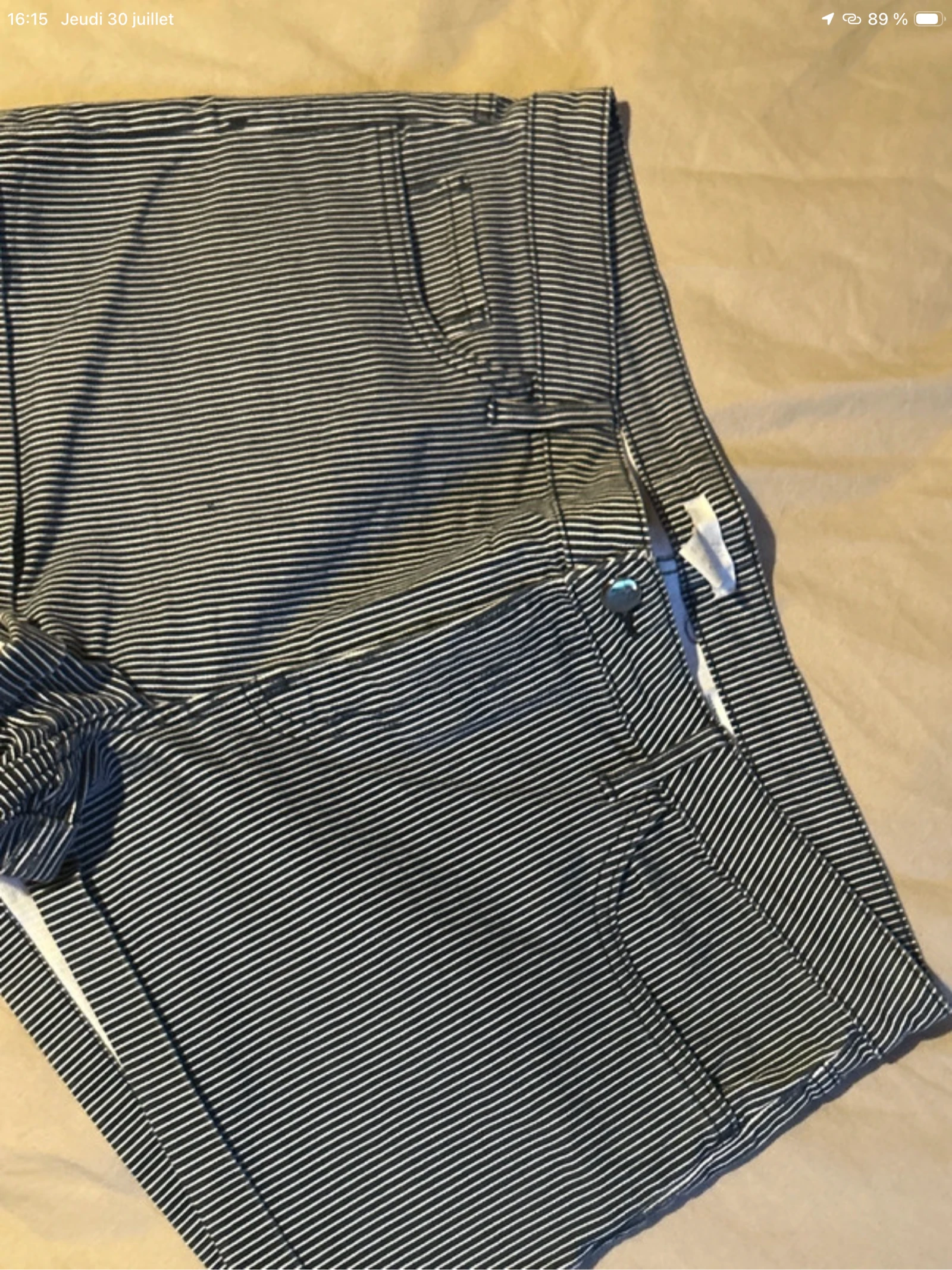 PANTALÓN CORTO H&M A RAYAS AZUL MARINO Y BLANCO H&M💕 – photo 7